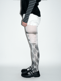 BLACK STOCKING TIGHTS-Kenza Iatrides-APOC STORE