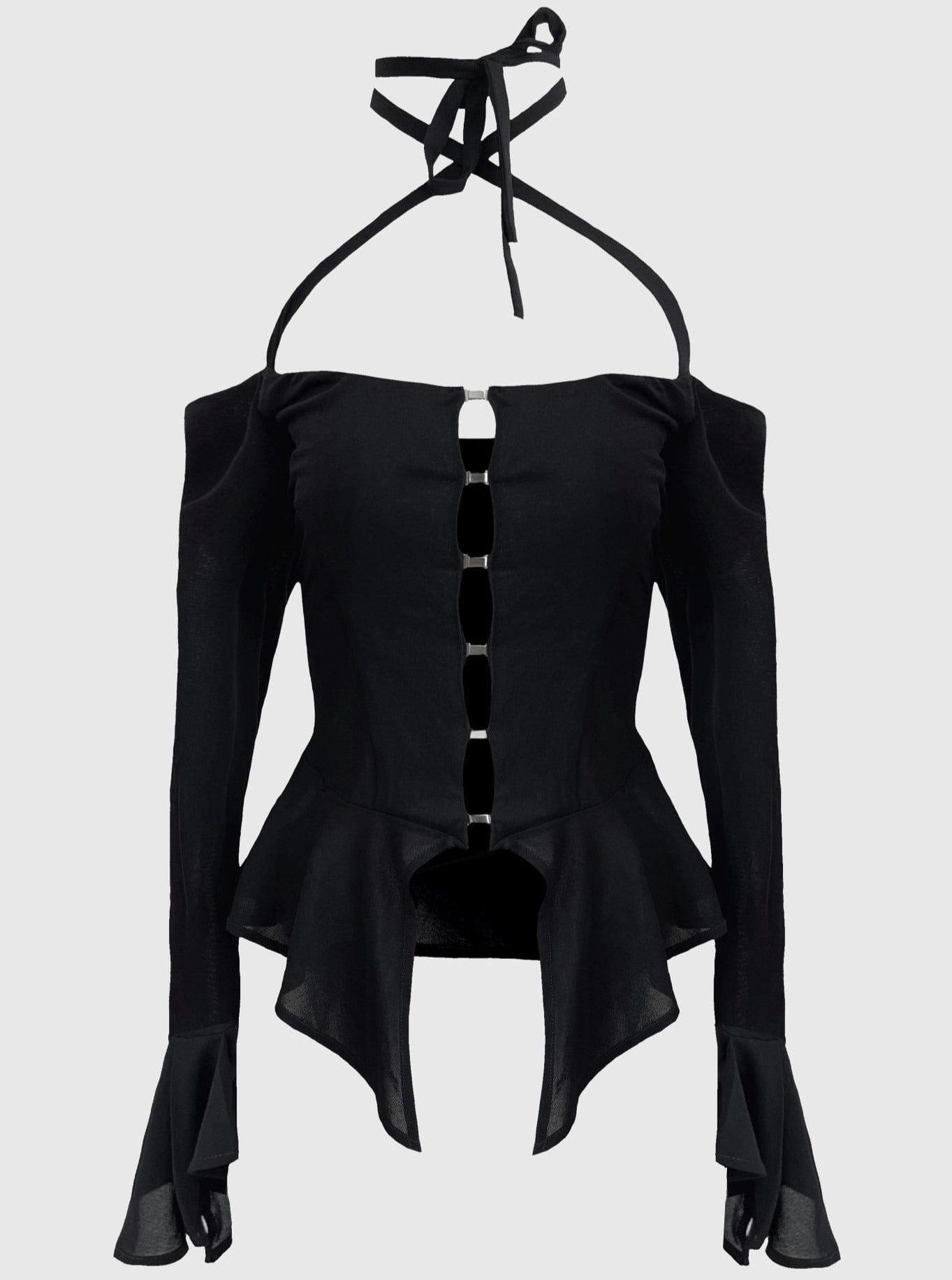 BLK EVIL CARDIGAN-Marina Eerrie-APOC STORE