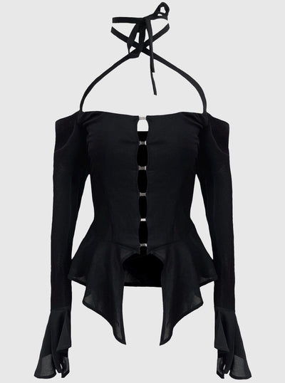 BLK EVIL CARDIGAN-Marina Eerrie-APOC STORE