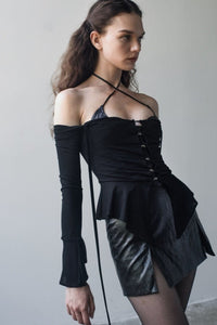 BLK EVIL CARDIGAN-Marina Eerrie-APOC STORE