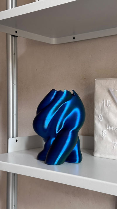 Heart Vase in BLUE/GREEN/PURPLE gradient-VIVID-APOC STORE