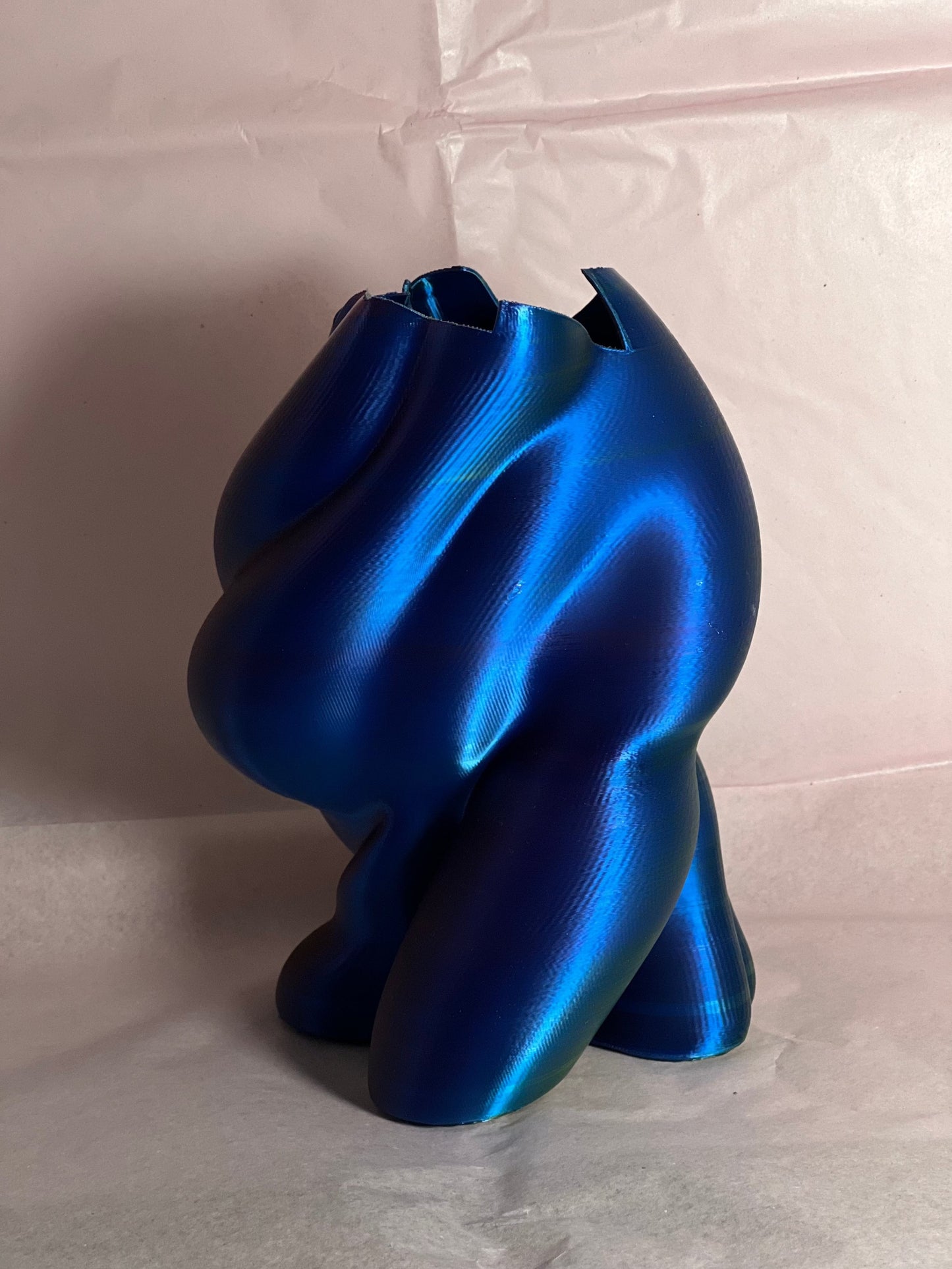Heart Vase in BLUE/GREEN/PURPLE gradient-VIVID-APOC STORE