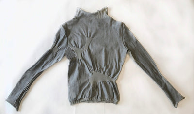 Scar turtleneck - grey-Khanh Brice Nguyen-APOC STORE