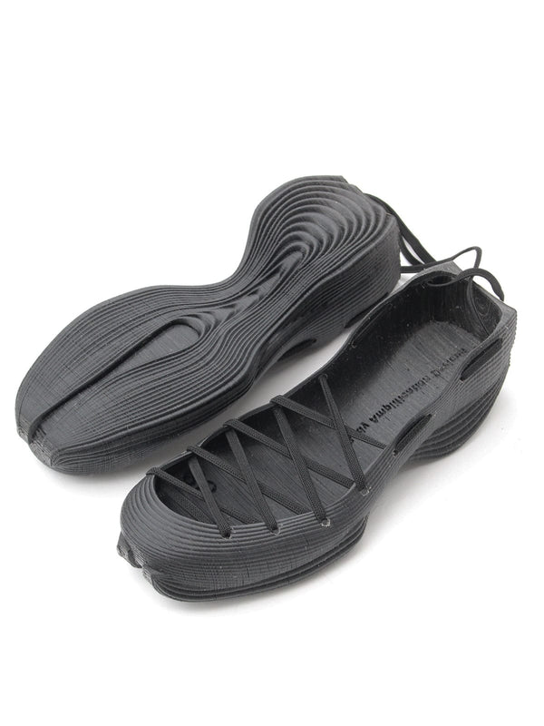 Laced Rubber Runners - Black-BODY AMPLIFICATION DEVICES-APOC STORE