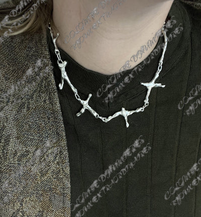 CROSS BONES NECKLACE-Colombe d’Humieres-APOC STORE