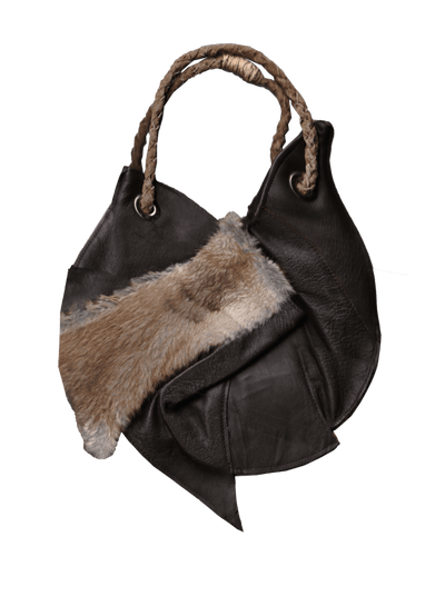 Ammonite Bag Brown Fur-Jules Bramley-APOC STORE