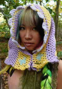 butterfly manifestation hood purple yellow-EIRINN HAYHOW-APOC STORE