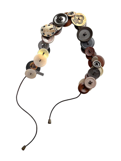 Button belt brown-Alisa Cayoo-APOC STORE