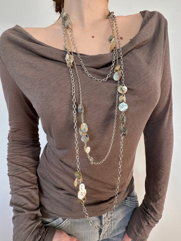 Button long chain-Alisa Cayoo-APOC STORE