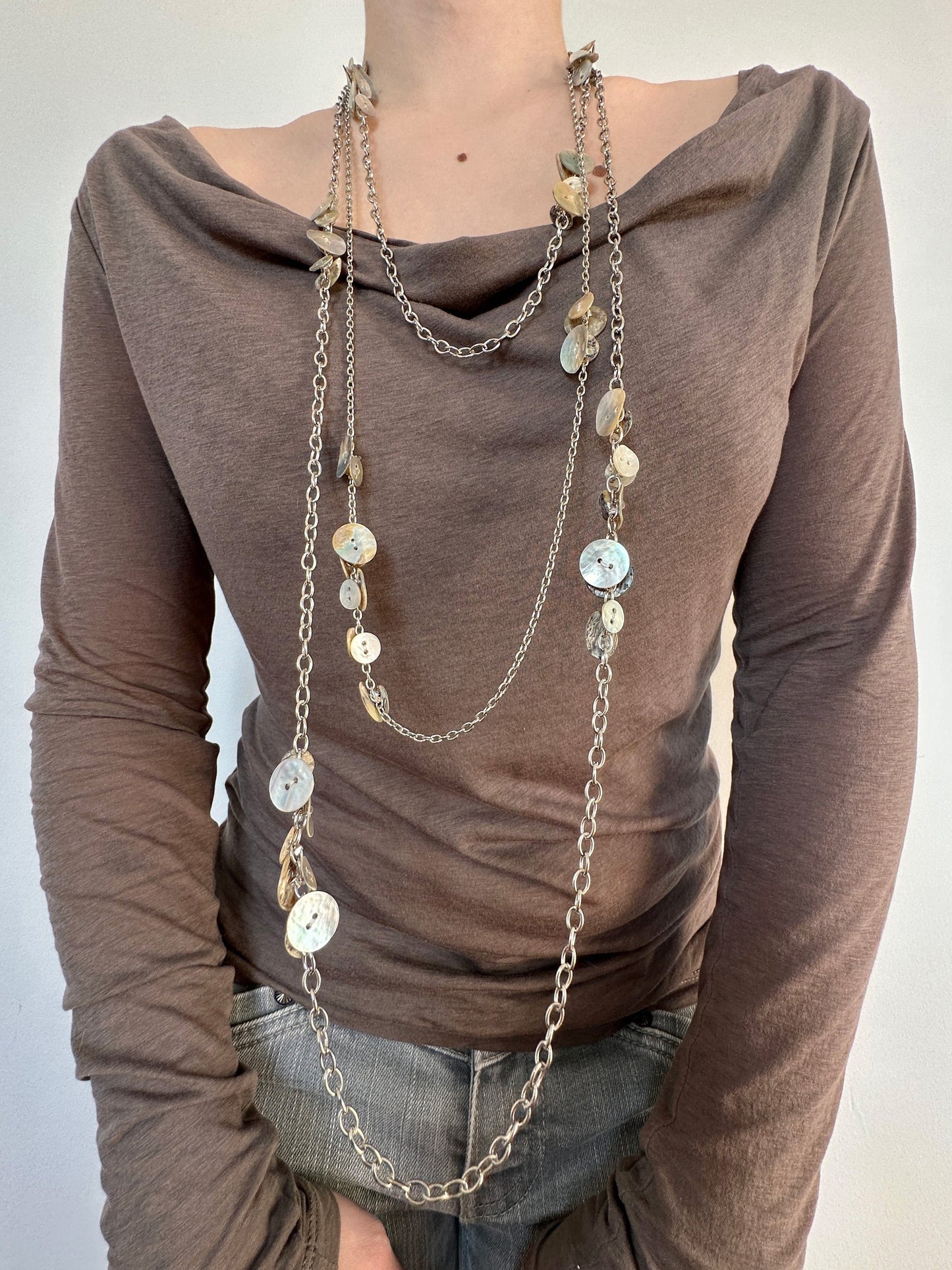 Button long chain-Alisa Cayoo-APOC STORE