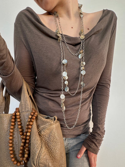 Button long chain-Alisa Cayoo-APOC STORE