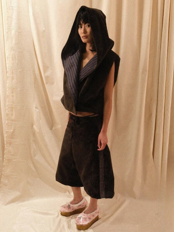 Velour Hooded Vest-Polyhedron-APOC STORE