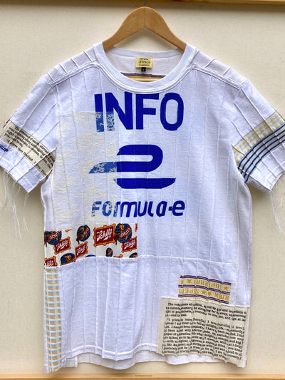 Pin-tuck Patchwork Shirts (White)-Jetpack Hom(m)e-APOC STORE