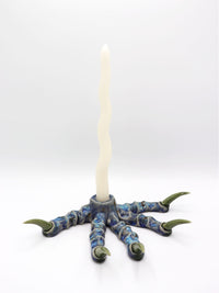 Blue Paw Candlestick with Green Nails-Naomi Gilon-APOC STORE