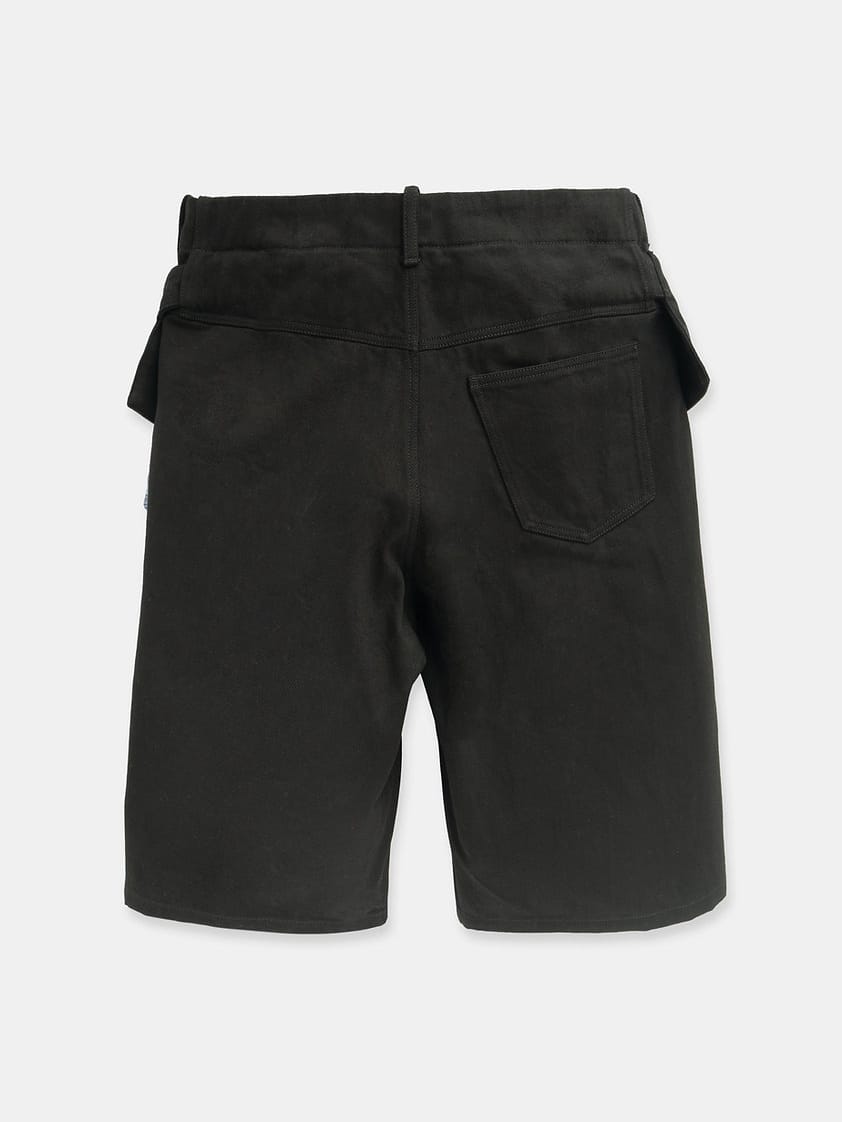 Sling Denim Shorts Black-René Scheibenbauer-APOC STORE