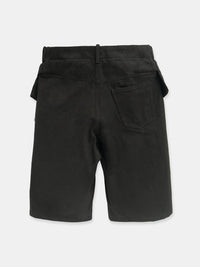 Sling Denim Shorts Black-René Scheibenbauer-APOC STORE