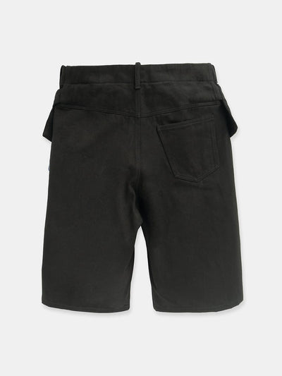 Sling Denim Shorts Black-René Scheibenbauer-APOC STORE