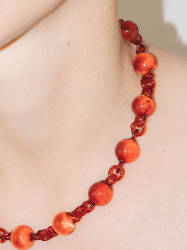 Orb Bold Necklace Red-Clara Schweers-APOC STORE