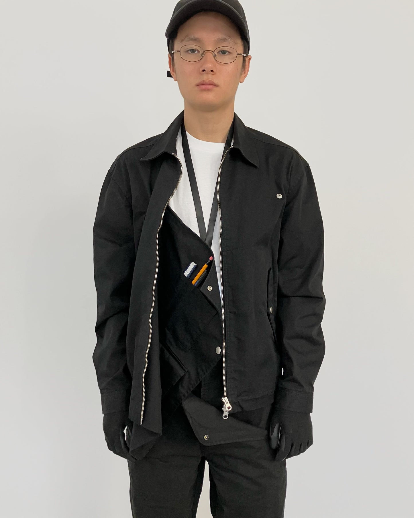 HIDDEN UTILITY PANEL JACKET BLACK-EGNARTS-APOC STORE