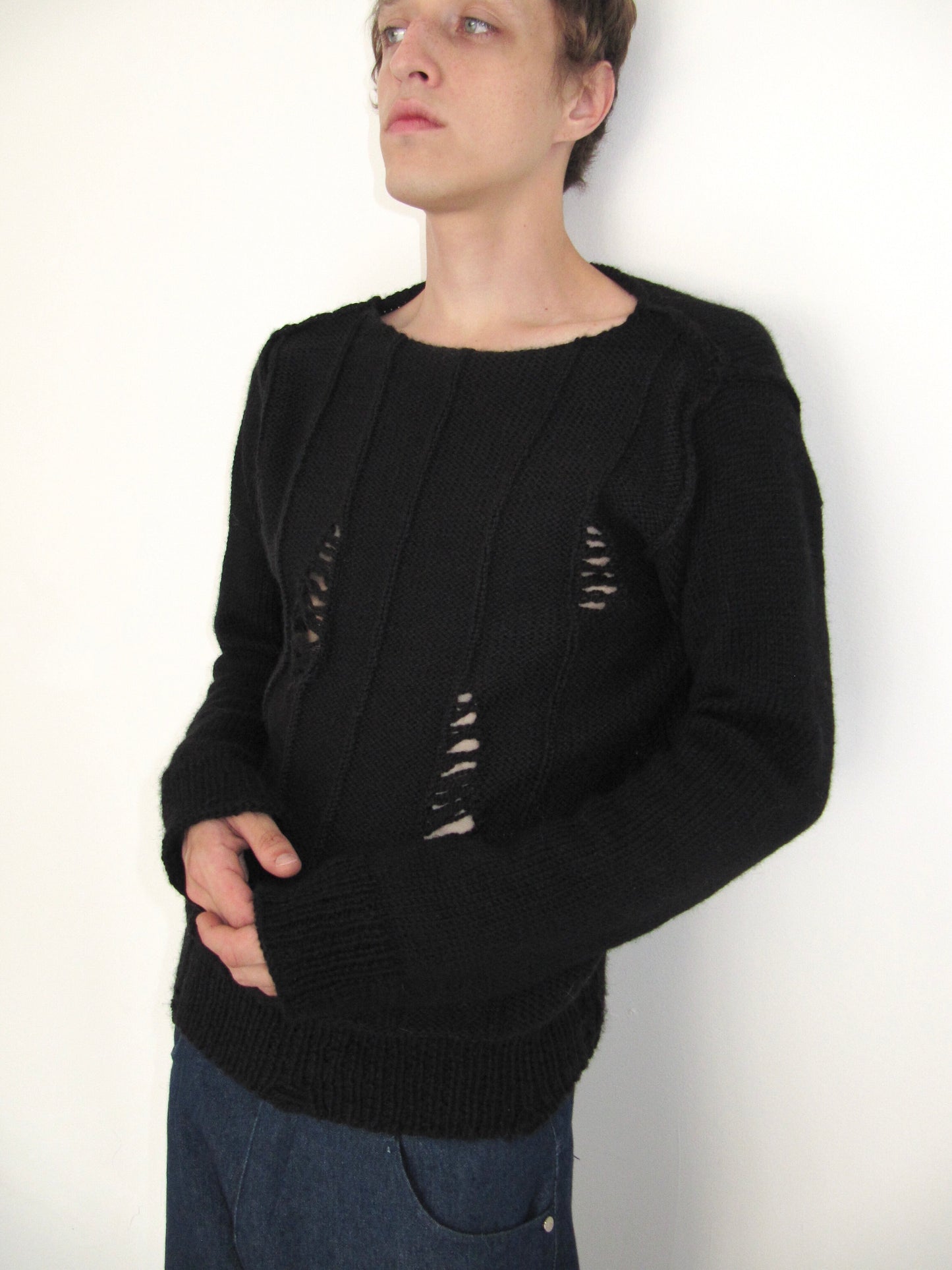 "Raw Elegance" Men's sweater-V4K-APOC STORE