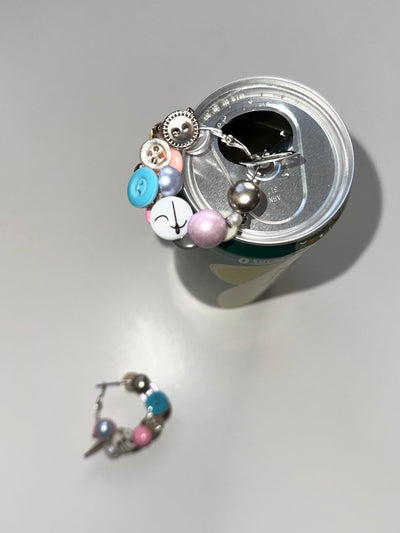 Small Button earrings-Alisa Cayoo-APOC STORE