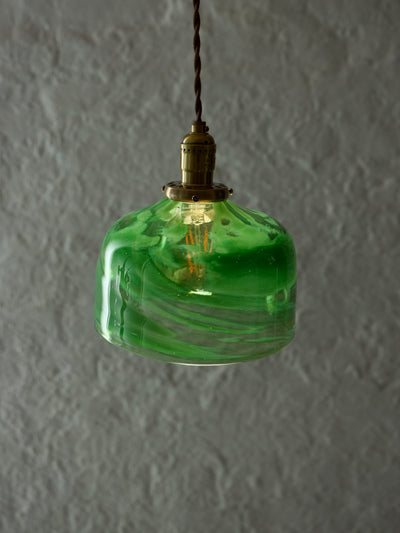 Pendant Lampshade (Green)-Leo Kaspar-APOC STORE