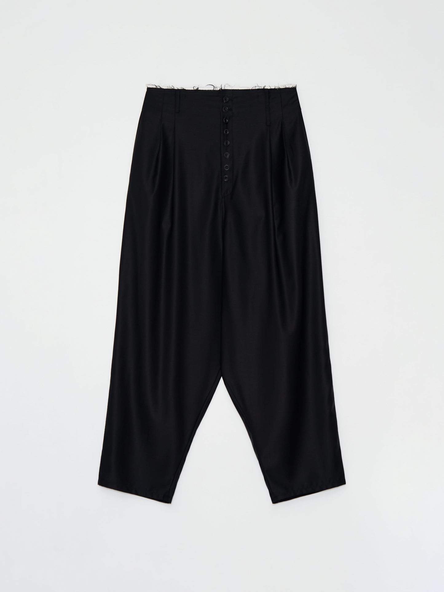 Wide Draped Back Pocket Pants 001 _ Black-Taekh-APOC STORE