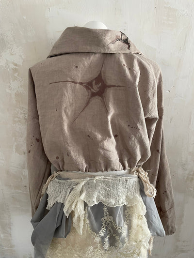 spirit animal linen jacket-Snake Divine-APOC STORE