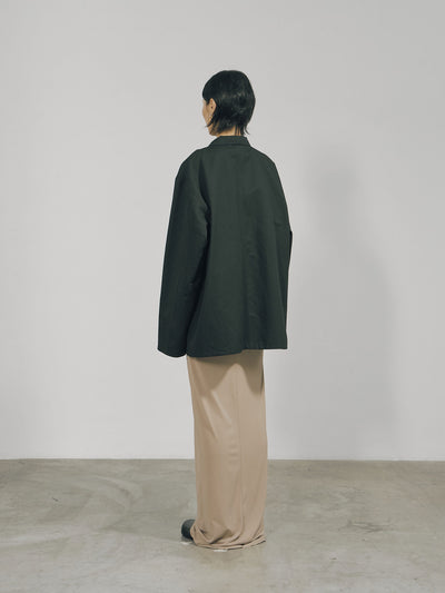 Black Cotton Twill Snap-Front Jacket-arc us arkus-APOC STORE