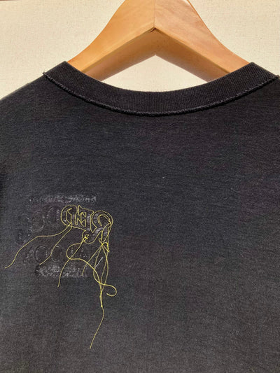 Black Deconstructed Tee with embroidered Dog Head-Jetpack Hom(m)e-APOC STORE