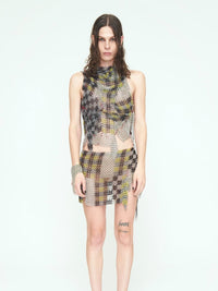Checkered Blue + Lime Skirt-JALACONDA-APOC STORE