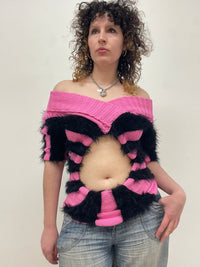 Belly-button Knit Top-Scar Kennedy-APOC STORE