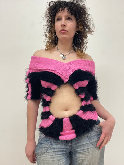 Belly-button Knit Top-Scar Kennedy-APOC STORE