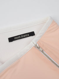 Marshmallow Skirt Coral-mesh blanca-APOC STORE