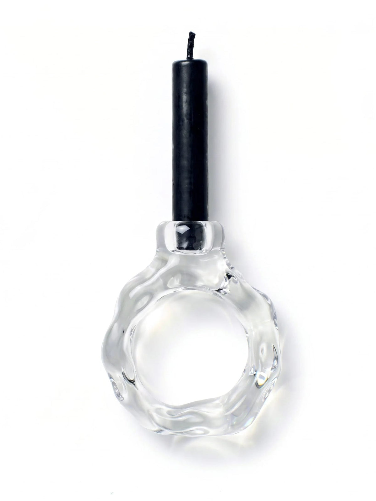 Candle and Flower Glass Ring 0136-Rain and Rivers-APOC STORE