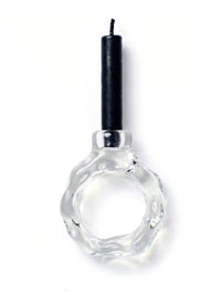 Candle and Flower Glass Ring 0136-Rain and Rivers-APOC STORE