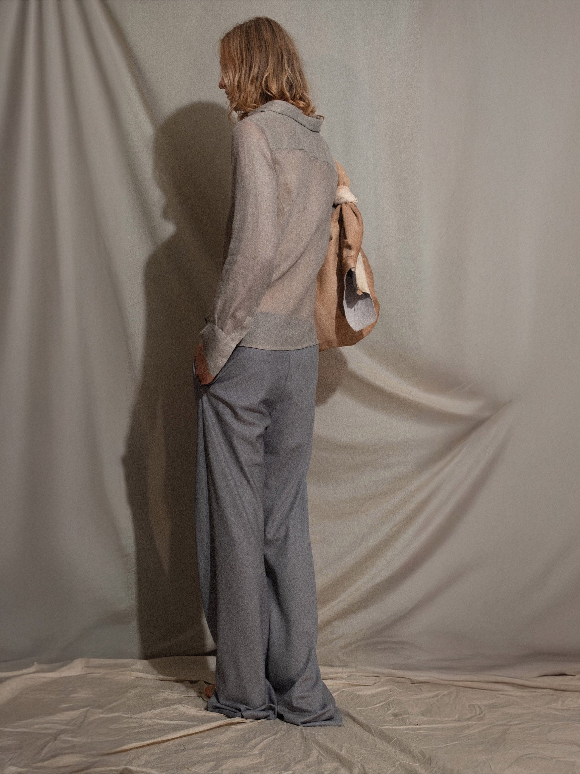 BB Sack in Beige Hair-on-Hide-Pedro Trindade-APOC STORE