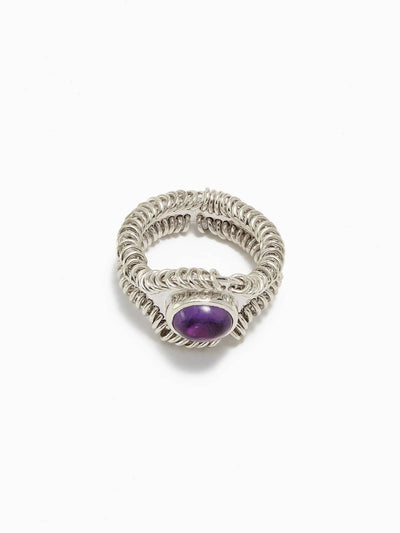 Barnacle Ring Small - Amethyst-Zohra Rahman-APOC STORE