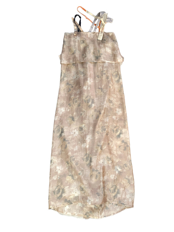 Bra-Straps Floral Sheer Dress-Polyhedron-APOC STORE