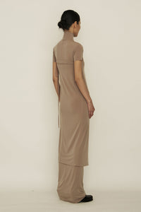 Nude One-Piece Wrap Skirt-arc us arkus-APOC STORE