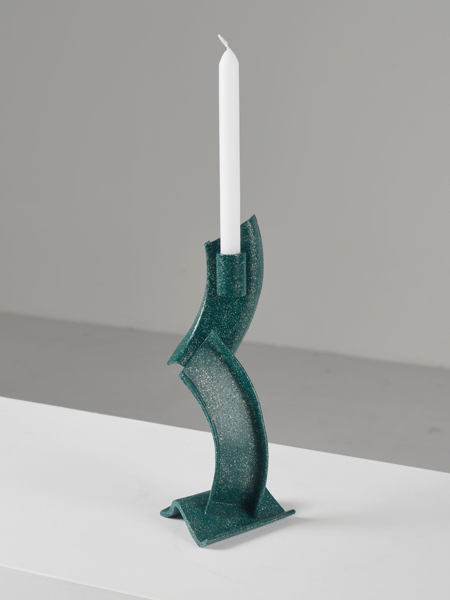 Petra ceramic candle stick green-Pierre Castignola-APOC STORE