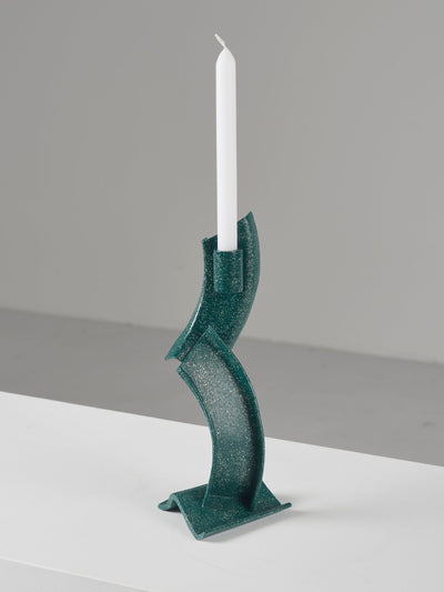 Petra ceramic candle stick green-Pierre Castignola-APOC STORE