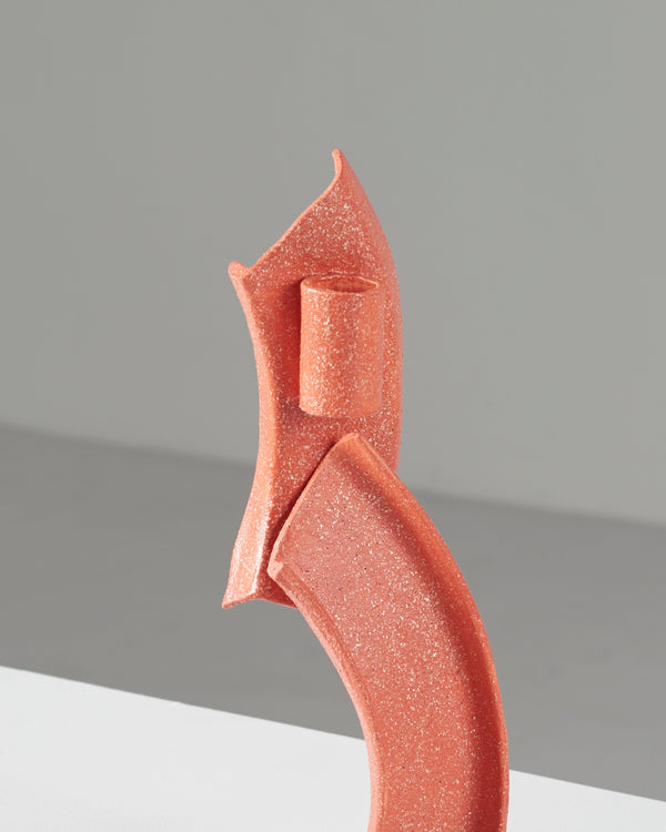 Petra ceramic candle stick orange-Pierre Castignola-APOC STORE