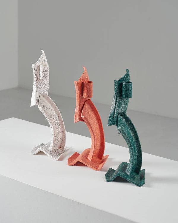 Petra ceramic candle stick green-Pierre Castignola-APOC STORE