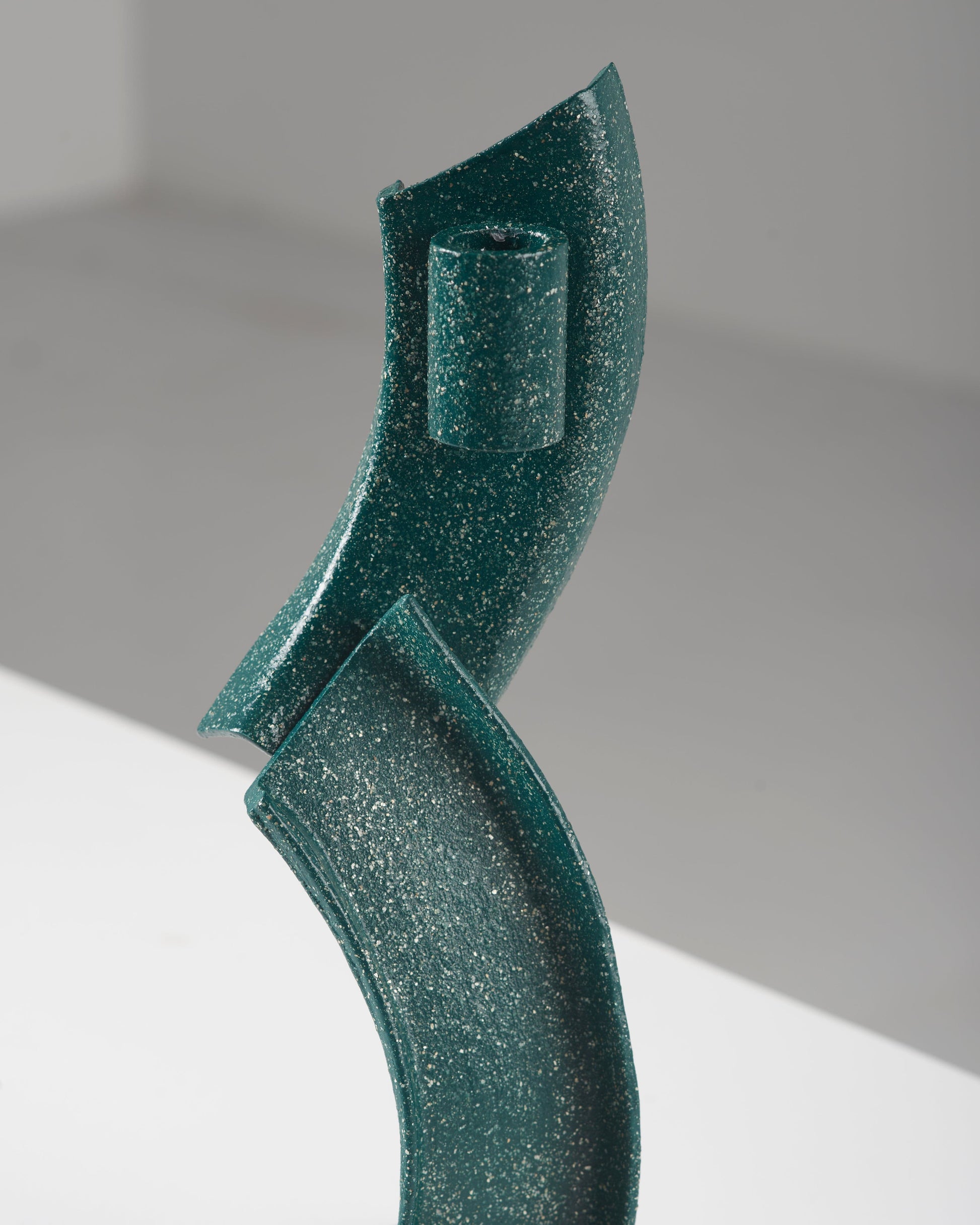 Petra ceramic candle stick green-Pierre Castignola-APOC STORE