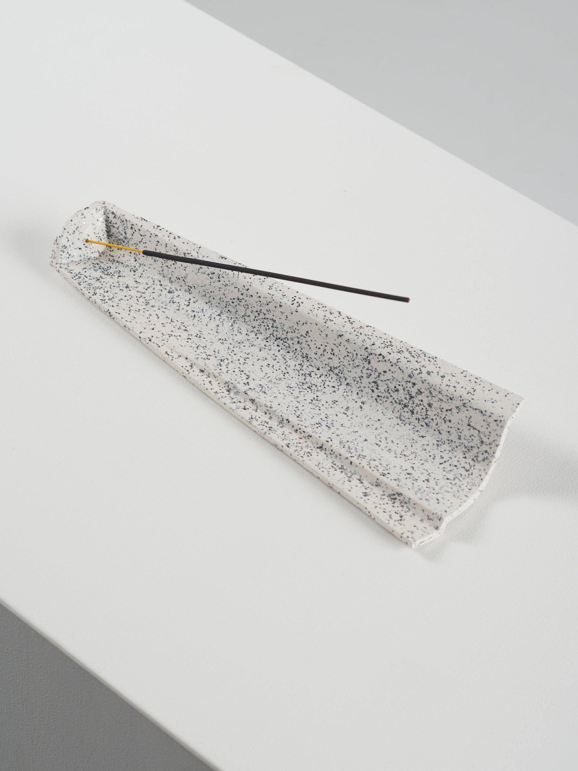 Petra ceramic incense holder white-Pierre Castignola-APOC STORE