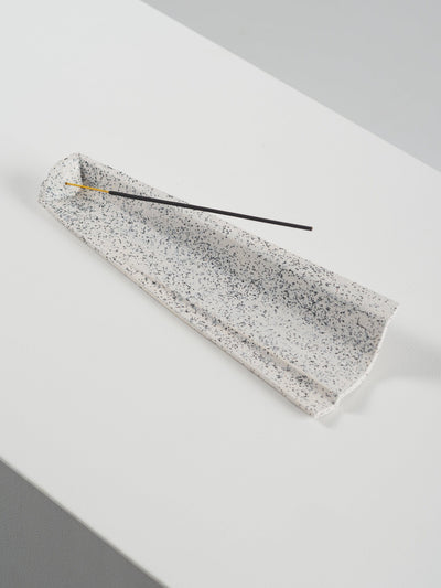 Petra ceramic incense holder white-Pierre Castignola-APOC STORE