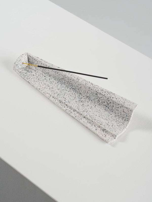 Petra ceramic incense holder white-Pierre Castignola-APOC STORE