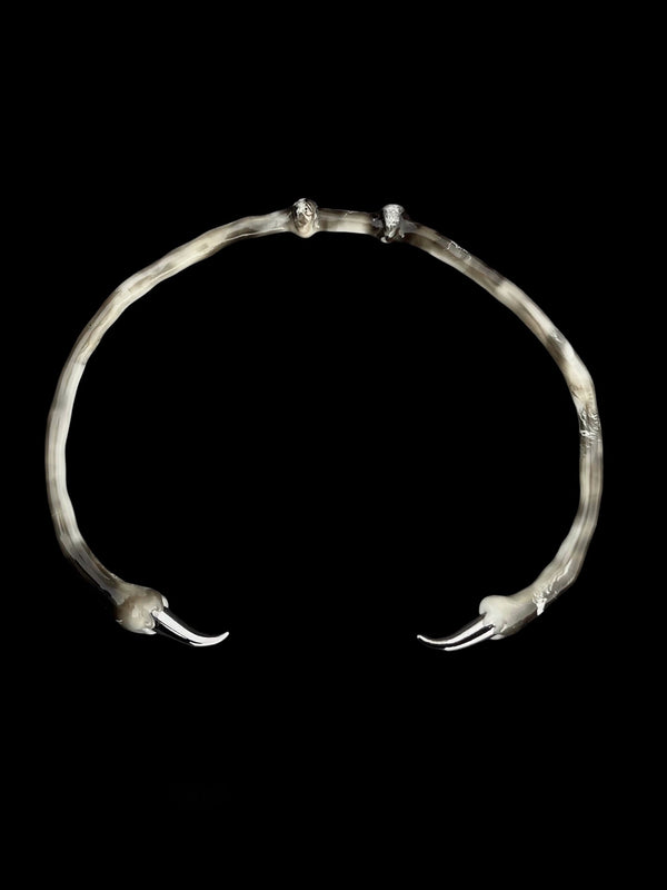 White choker with spikes-CASPER DIY-APOC STORE