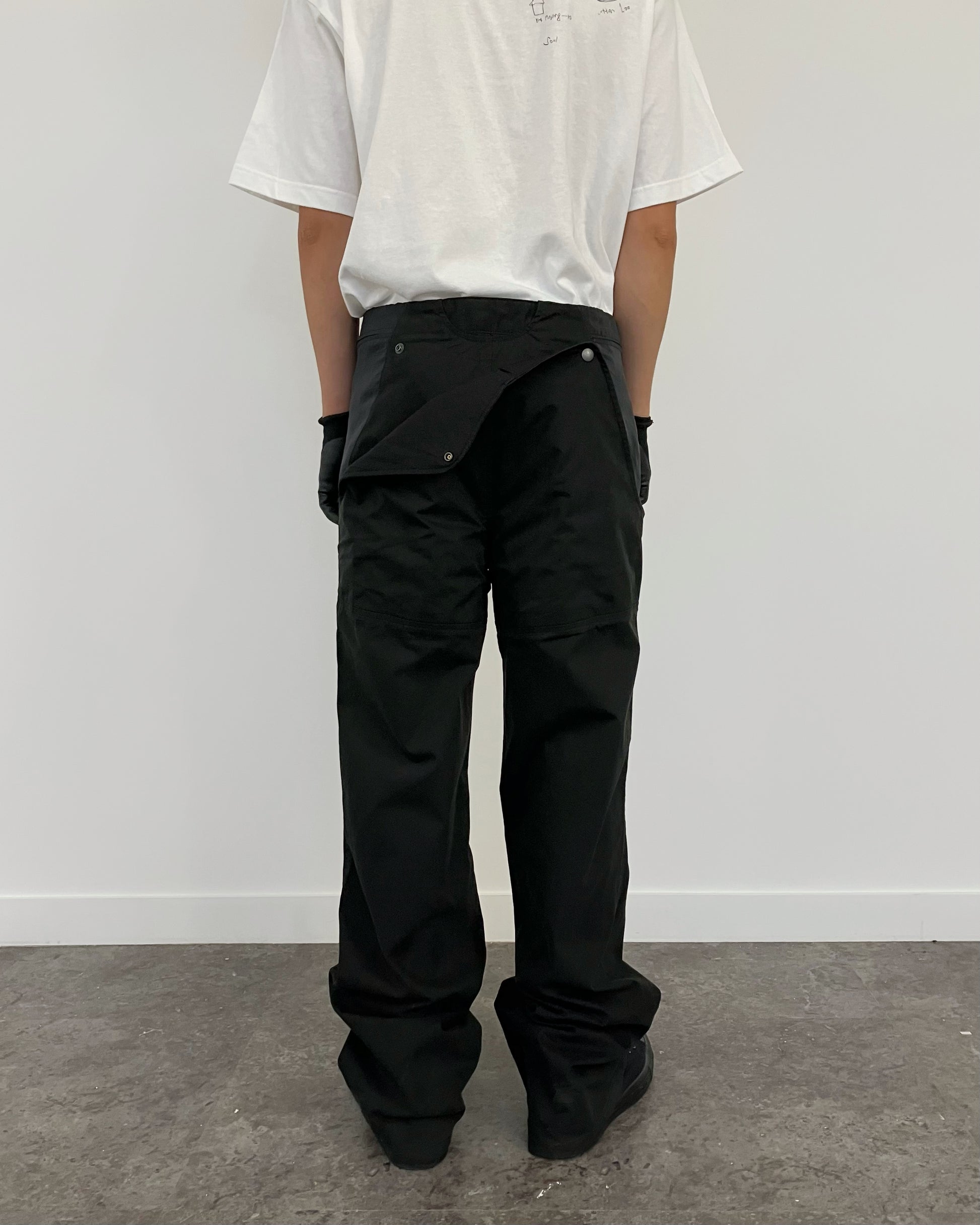 UTILITY ORGANZA POCKET PANTS BLACK-EGNARTS-APOC STORE